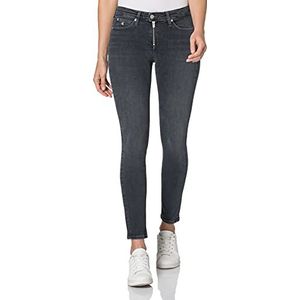 Calvin Klein Jeans dames broek, Dark Grey Raw Hem Zip, 34W Kort
