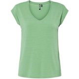 Shirt - PCBillo - Gestreept - Jersey - V-hals - Kwartmouw - Losse Pasvorm