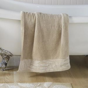 Dreams & Drapes Badkamer - Lacie - 100% katoenen handdoek - 50 x 90cm in naturel