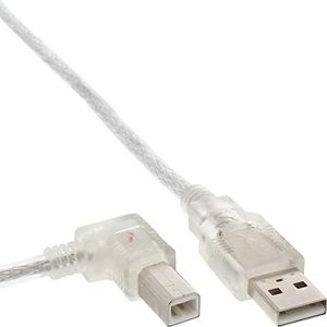 InLine 34556L A aan B links transparant USB 2.0-kabel (5 m)