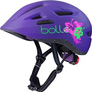 bollé - STANCE Junior Purple Flower Matte XS 47-51 cm, fietshelm, extra klein, uniseks kinderen
