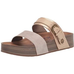 Blowfish Malibu Marge sandaal voor dames, Witte zand/gouden dile, 37 EU