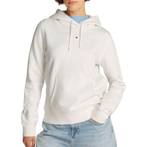 Tommy Jeans Dames TJW REG TONAL LINEAR HOODIE EXT Pullover Hoodie, Wit, XL, Wit (Ecru), XL