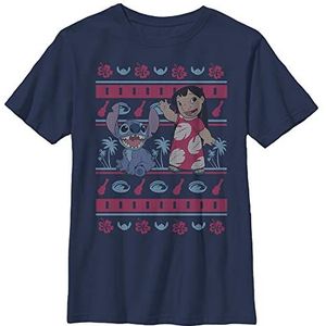 Disney Jongens Lilo Hawaiian Pattern T-shirt, XL, Donkerblauw, XL