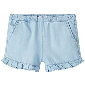 NAME IT Girl's NKFBELLA baggy DNM 1784-HI F Shorts, Light Blue Denim, 134, blauw (light blue denim), 134 cm