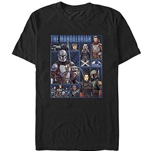 Star Wars: The Mandalorian - Cast of Many Unisex Crew neck T-Shirt Black XL