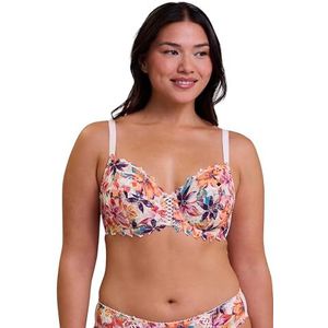 Sans Complexe Klassieke beugelbeha voor dames, Print Paradise Flowers, 80F
