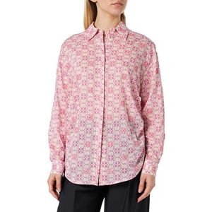 Pinko Cureti mousseline-hemd met monogram-print, geborduurd, DN3_boter/roze, 46 NL