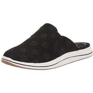 Clarks Dames Breeze Shore, Zwart Bloemetje, 8 US Narrow