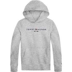 Tommy Hilfiger Uniseks kinderen hoodie, Grijs (lichtgrijze Heather), 7 ans