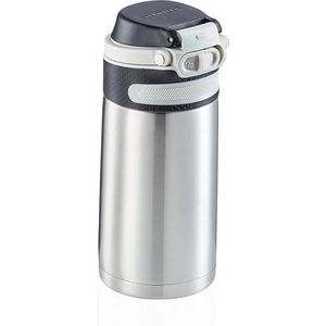 Leifheit thermosbeker Flip - 350 ml - RVS - zilver