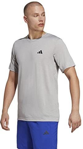 adidas Heren Train Essentials Comfort Training Tee, Medium Grey Heather/White/Black, XL