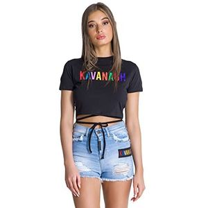 Gianni Kavanagh Black Neverland T-shirt voor dames, zwart, XL
