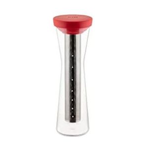 Alessi GIA31 R Cold Brew koffiekaraf in borosilicaatglas en thermoplastische hars, bruin. Filter in 18/10 roestvrij staal, kunststof