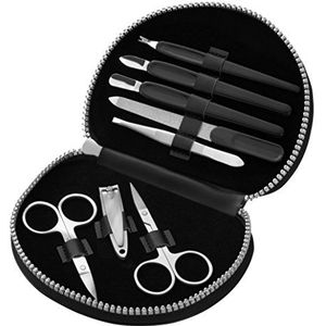 Manicureset Clauss 8-Delig in zwarte etui met ritssluiting [12x]