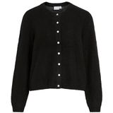 Vilory O-Neck L/S Gebreide Cardigan-Noos, zwart beauty, L