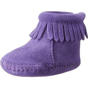 Minnetonka Velcro Back Flap baby meisjes kruipschoenen, Violet Purple Prp, 23 EU