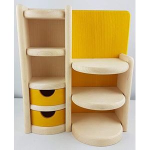 Rülke houten speelgoed 22698 poppenhuis accessoires, houtkleuren, geel