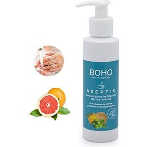 BOHO Beauty Essentials Aseptische handzeep 150 ml voor handhygiëne met plantenextracten en hygiënische vruchtzuren en vitamine C