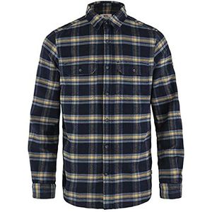 Fjallraven F82978-555-232 Övik Heavy Flannel Shirt M Dark Navy-Buckwheat Brown XXL
