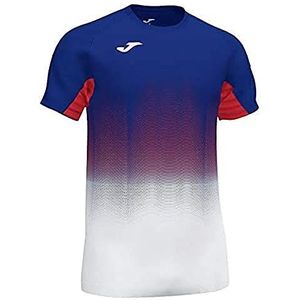 Joma Elite VII Heren Running T-shirt met korte mouwen, koningsblauw, wit, rood, XL