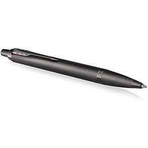 Parker IM Monochrome balpen | blauwe inkt | gunmetal afwerking en details | medium punt | geschenkverpakking