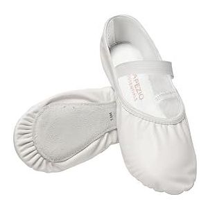 Capezio Luna balletschoenen voor dames, plat, wit, 38 EU, Wit, 10 UK Wide