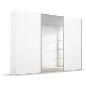 Rauch Möbel Beluga zweefdeurkast kast kast wit met spiegel, 3-deurs, inclusief 3 kledingstangen, 3 legplanken, BxHxD 270x236x69 cm