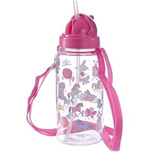 Puckator Enchanted Rainbow Eenhoorn drinkfles met rietje, roze