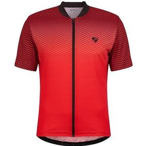 Ziener NELETE Fietsshirt voor heren, mountainbike, racefiets, ademend, sneldrogend, elastisch, korte mouwen, rood, 56