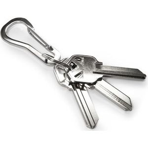 KeySmart Uniseks accessoireset (1 verlengset, flesopener, dubbele karabijnhaak) sleutelhanger sleutelhanger, zilver, S
