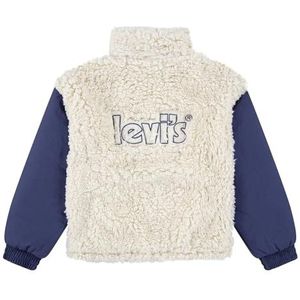 Levi's - Boxy Fit Sherpa Jas - Twee-Kleurige Sherpa - Met Hoodie - Met Zakken