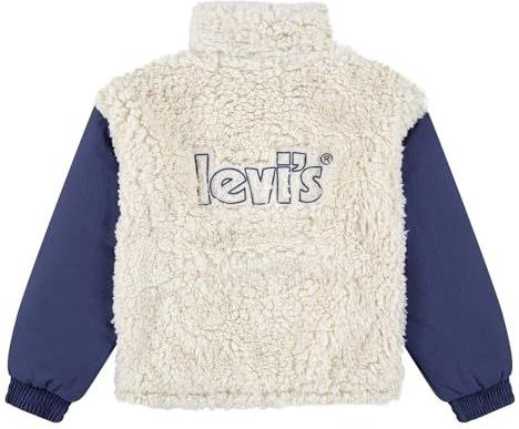 Levi's - Boxy Fit Sherpa Jas - Twee-Kleurige Sherpa - Met Hoodie - Met Zakken