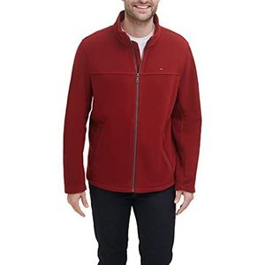 Tommy Hilfiger Heren Classic Zip Front Polar Fleece Jacket (normale en grote en lange maten) (normale en grote maten) (, Rood, M
