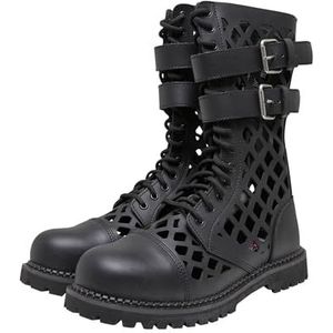 Brandit - Phantom Grid Boots - Bikerlaars - Zwart - Leer