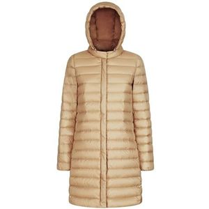 Geox Woman D JAYSEN DOWN JACKETS BROWN RICE_38, Brown Rice, 32
