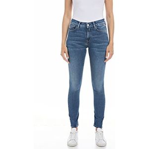 Replay Dames Jeans Luzien Skinny-Fit Hyperflex met stretch, 009, medium blue., 25W x 30L