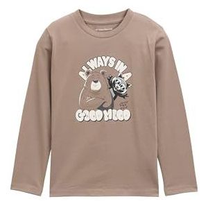 TOM TAILOR Kinder-T-shirt met lange mouwen, 35808 - Mellow Brown, 104-110