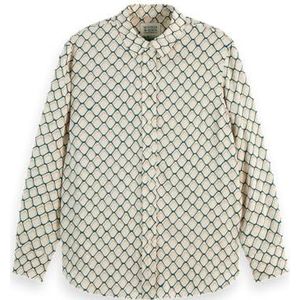 Scotch & Soda Bedrukt relaxed fit shirt, dubbel net 127, 34