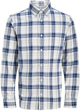 JACK & JONES - JPRBlubrook - Overhemd - Sand/Navy/Wit - Geruit