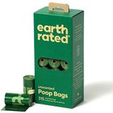 Earth Rated Hondenpoepzakjes, gegarandeerd lekvrij en extra dikke zakjes voor eenmalig gebruik, geurvrij, 315 stuks.
