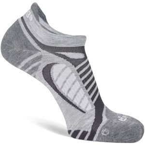 Balega Unisex Ultralight No Show hardloopsokken, grijs/wit, medium, EU maat 40-42,5