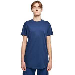 Urban Classics Men's Shaped Long Tee T-shirt, spaceblue, S, Spaceblue, S