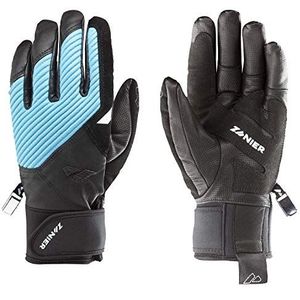 Zanier Unisex – volwassenen 21068-2028-7 handschoenen, zwart, lichtblauw, 7