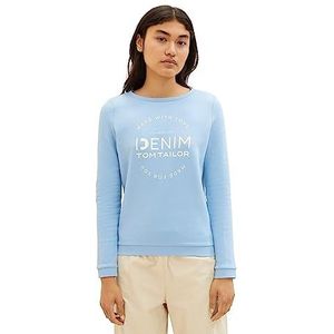 TOM TAILOR Denim Sweatshirt voor dames, 11139 - Soft Charming Blue, XS