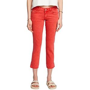 edc by Esprit Capri-broek van keperbinding, Coral Oranje, 32W x 28L