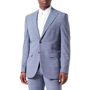 SELETED HOMME Heren Slhslim-Liam Blue Check BLZ Flex Blazer, Blue Shadow/Checks: blauw, 102