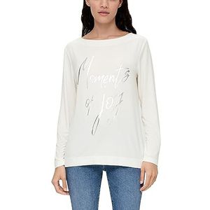 s.Oliver T-shirt voor dames met lange mouwen, wit 32, wit, 32