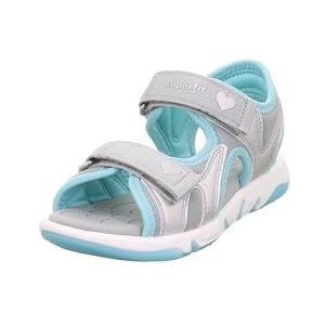 Superfit Meisje Pebbles Sandaal, Lichtgrijs lichtgroen 9500, 25 EU