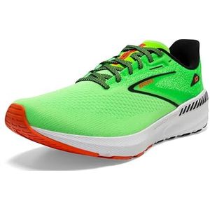 Brooks Launch GTS 10 Sneakers voor heren, groen gecko/rood oranje/wit, 45,5 EU, Groen Gecko Rood Oranje Wit, 45.5 EU